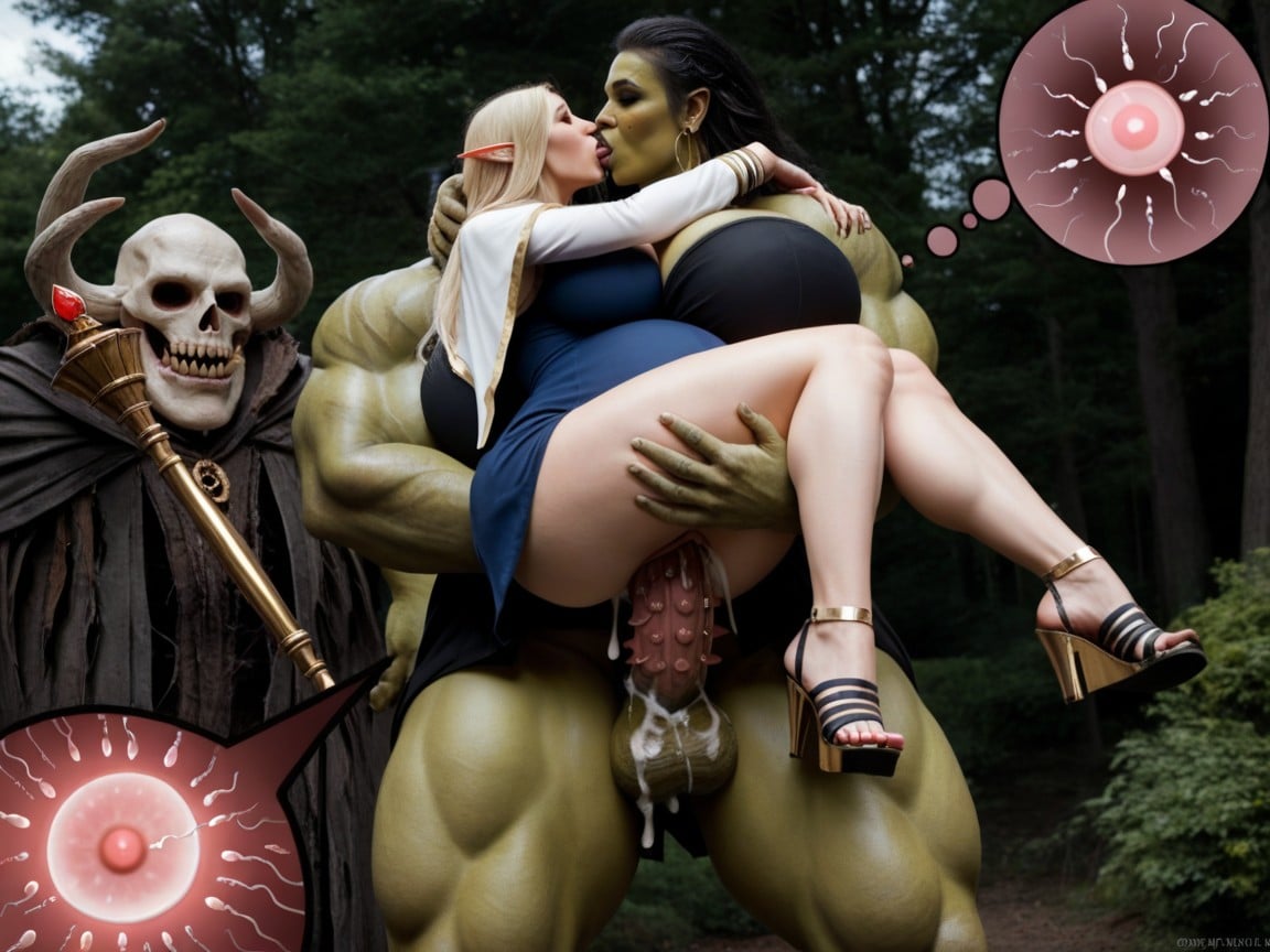 Extreme Bukakke Cumshot, Impregnation Bubble, Double Penetration AI Porn