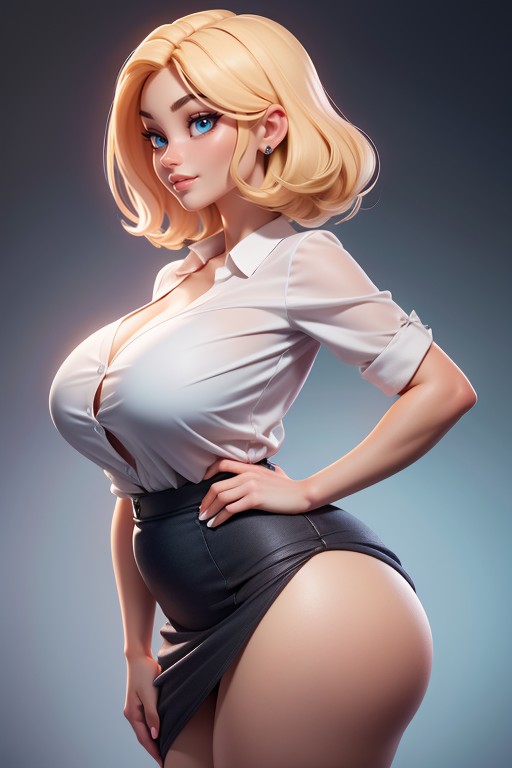 Thick Thighs, Massive Ass, Curvy Hips Hentai AI Porn