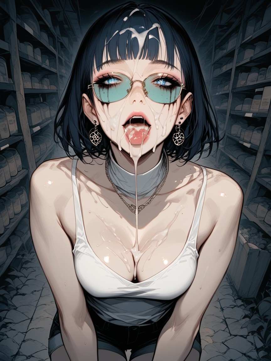 Night, Detailed Face, Nsfw Hentai AI Porn