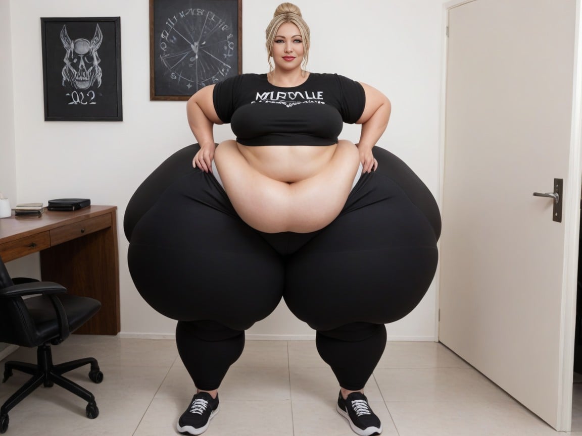 Massive Hyper Fat Butt, Stuck In Cubicle, 20+ AI Porn