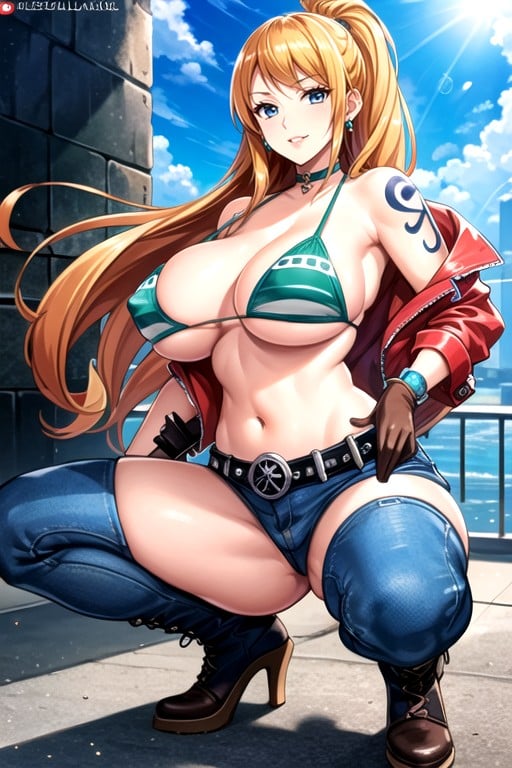 Smile, Thick Lips, Saggy Breasts Big Nipples Big Areolas Wide Hips Hentai AI Porn