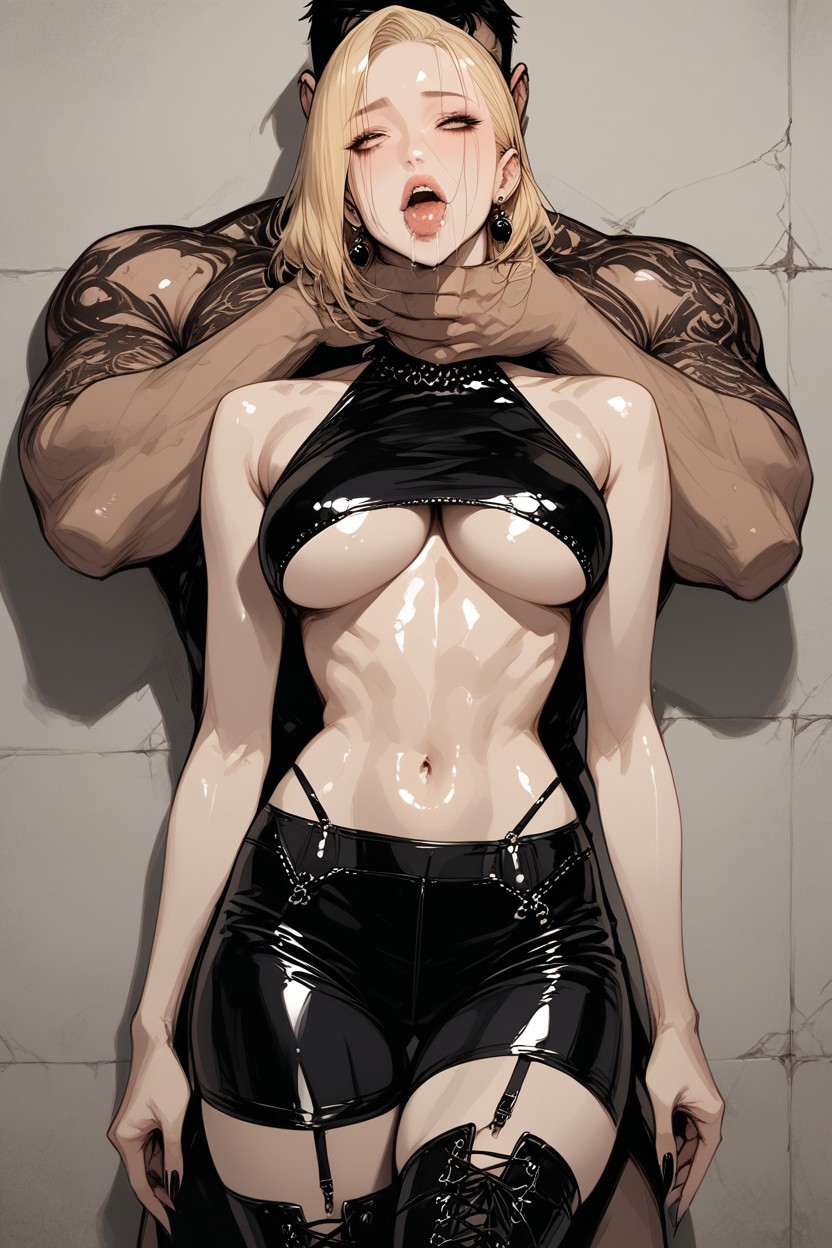 Extremely Beautiful, Twosome, Garter Belt Hentai AI Porn