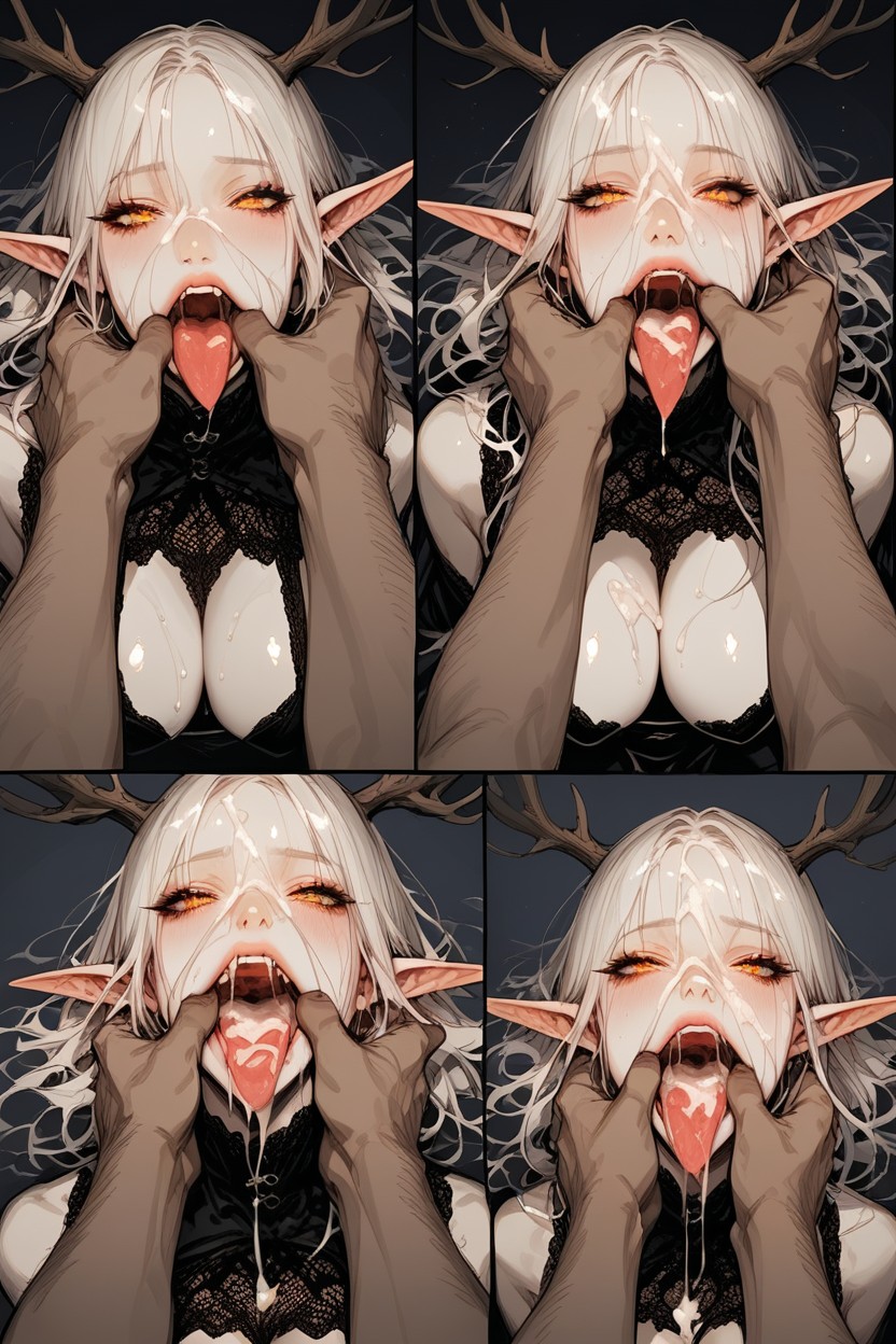 Cum On Face, Flushed, Cum In Eyes Furry AI Porn