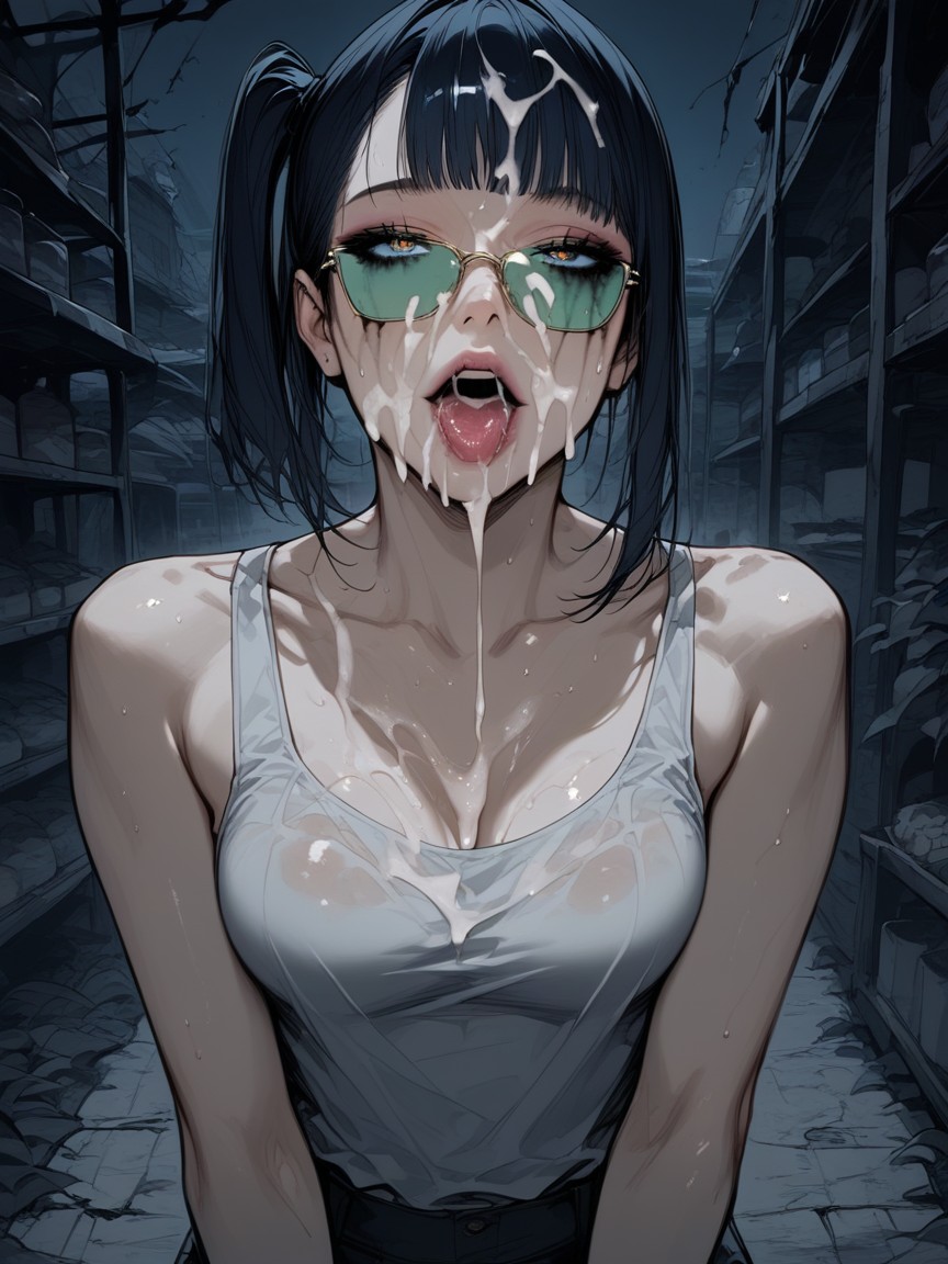Ruined World, 18+, Mouth Fill Excessive Cum Hentai AI Porn