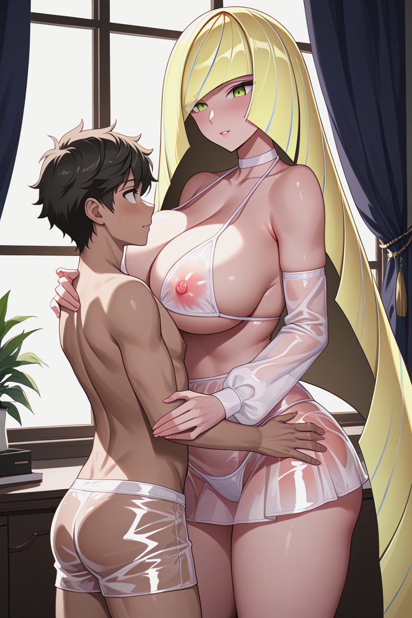 Bigger Female, Empty Eyes, Lusamine From Pokemon Hentai AI Porn