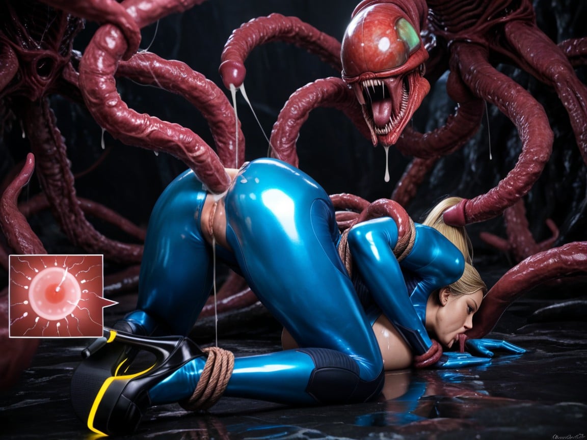 Arching Back, Tentacles, Slime Girl AI Porn