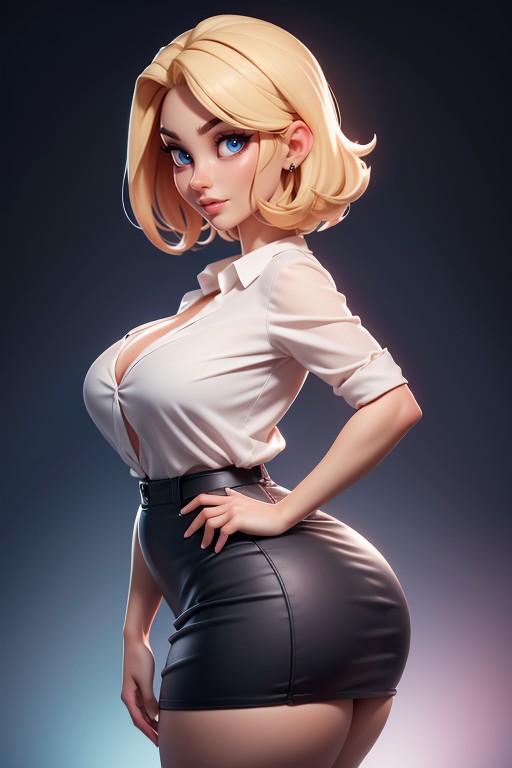 Mature Woman, Curvy Hips, Large Breasts Hentai AI Porn