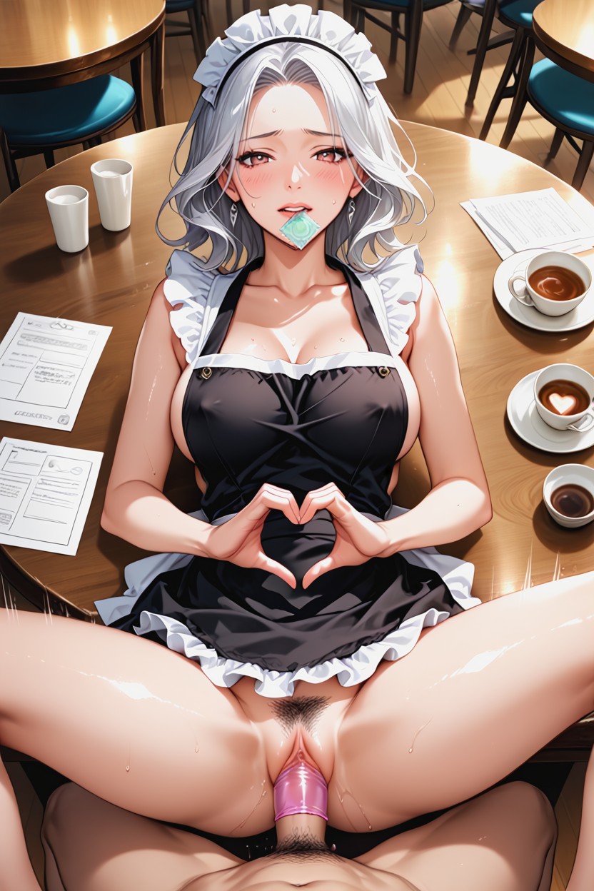 Biting, Facing Viewer, Promotional Art Hentai AI Porn