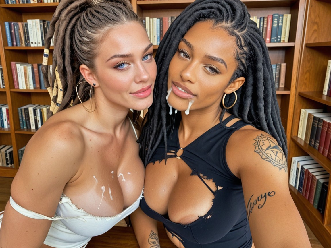 Massive Breast, Dread Locks, Pentagram Tattoo On Chest AI Porn