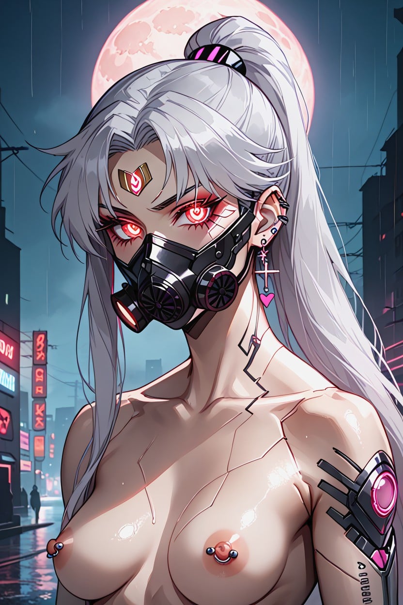 Robot Pet, Cyberpunk, Dark Skin AI Porn