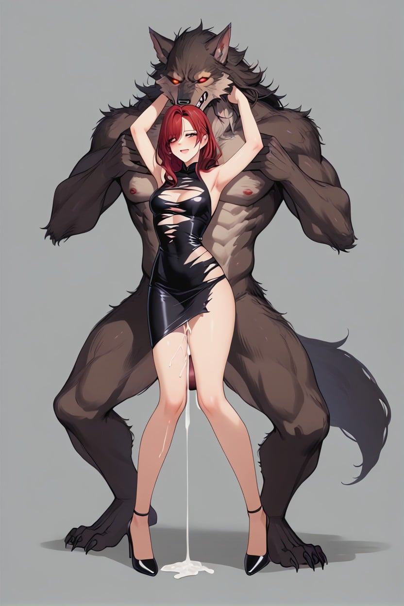 Balls Tensing, Werewolf Ripping Clothing, Werewolf Grabbing Hentai AI Porn