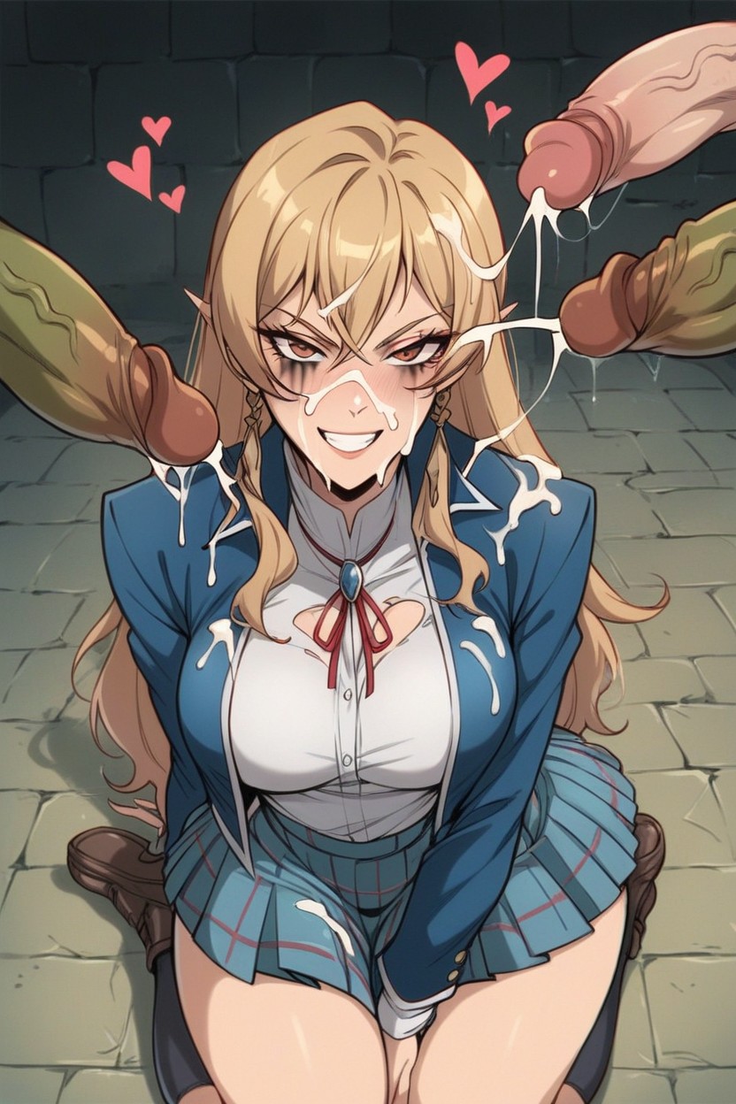 Covered In Cum, Big Green Cocks, Medium Breasts Hentai AI Porn