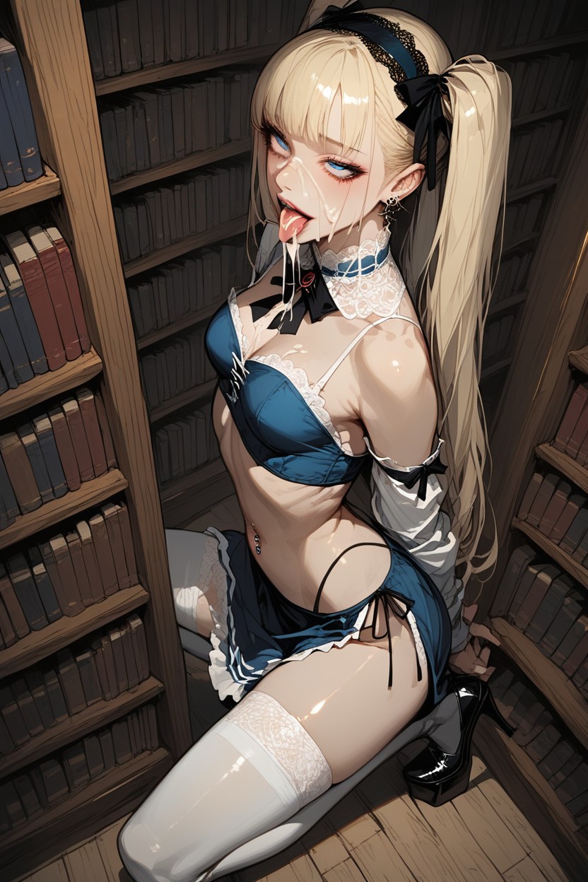 Fingering Her Mouth, High Resolution, Undressing Herself Hentai AI Porn