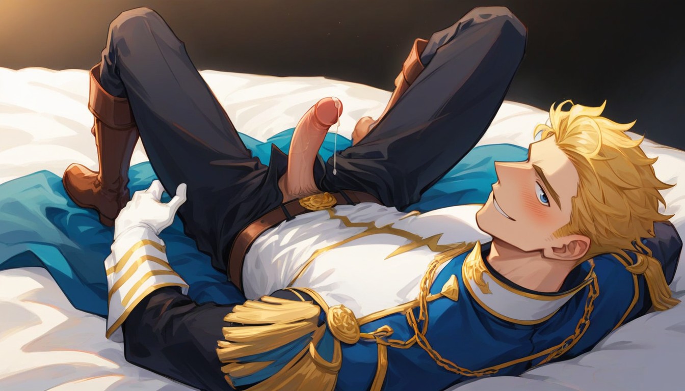 Dark Blue Eyes, Full Body View, Medium AI Gay Porn