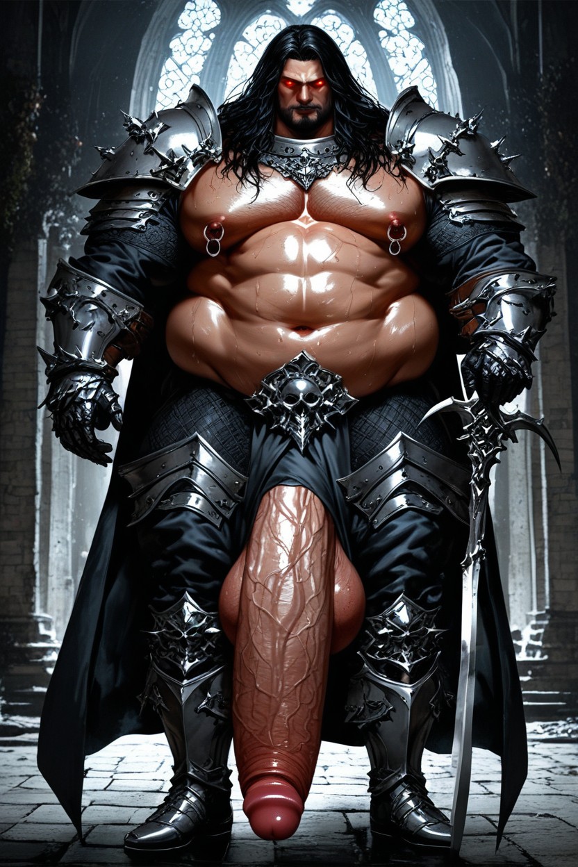 Morbidly Obese, Long Cock, Long Length AI Gay Porn