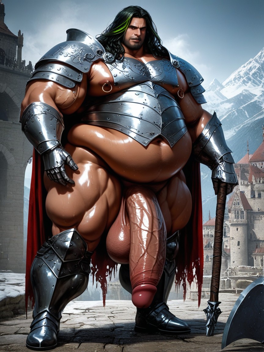 Flaccid Penis, Huge Bubble Butt, Hyper Thick Body AI Gay Porn