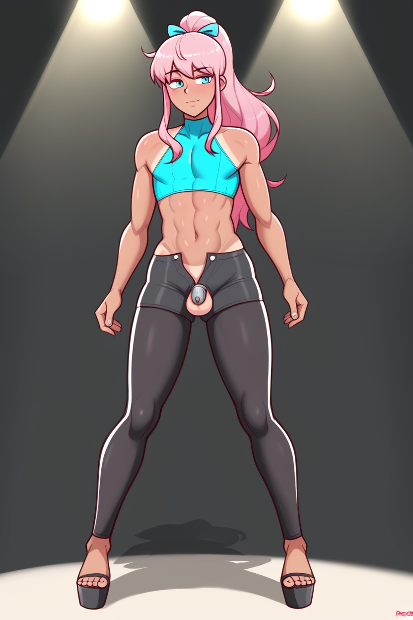 Man, Plump Ass, Ponytail AI Gay Porn