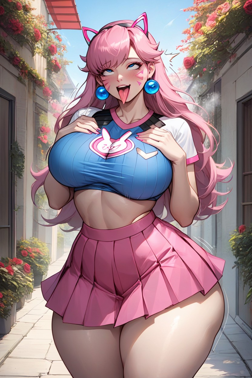 Fully Clothed, Love Hearts, Thick Thighs Hentai AI Porn