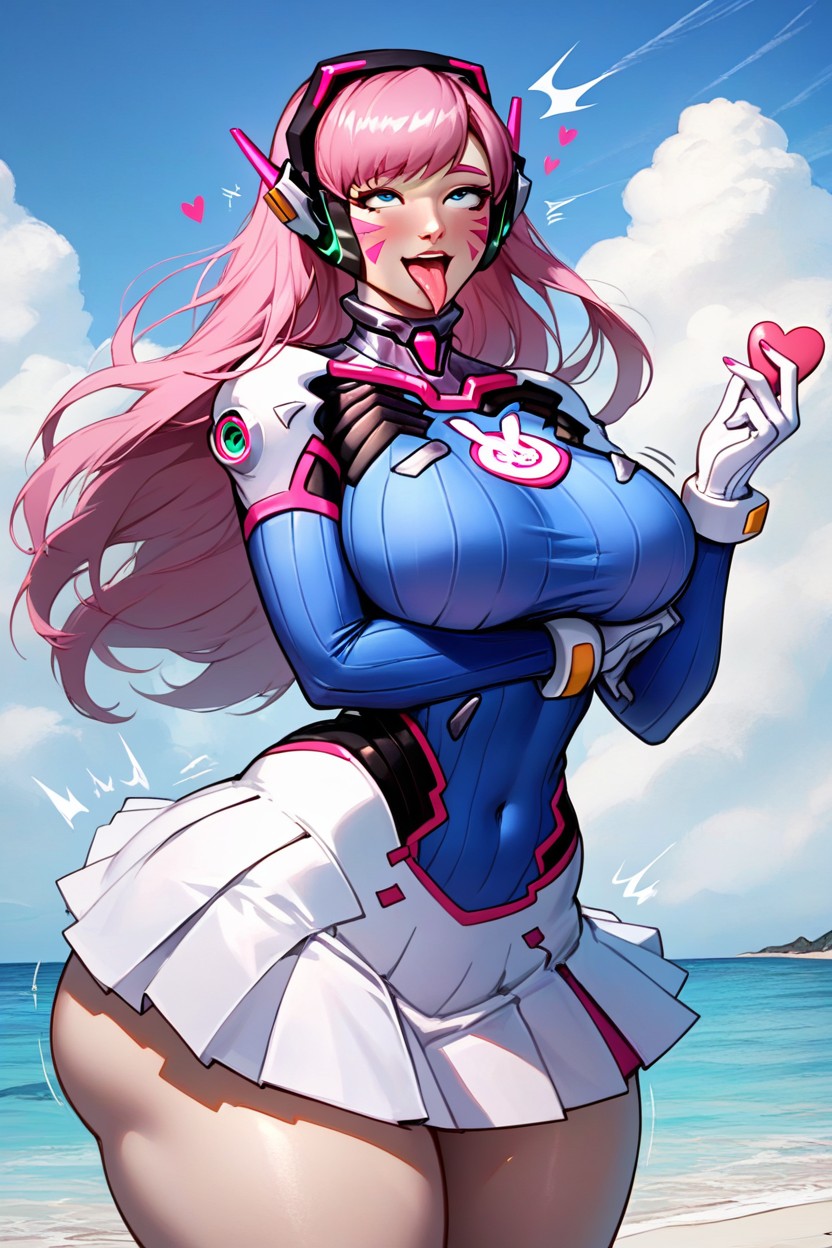 Pink Nails, Large Breast, Massive Ass AI Porn