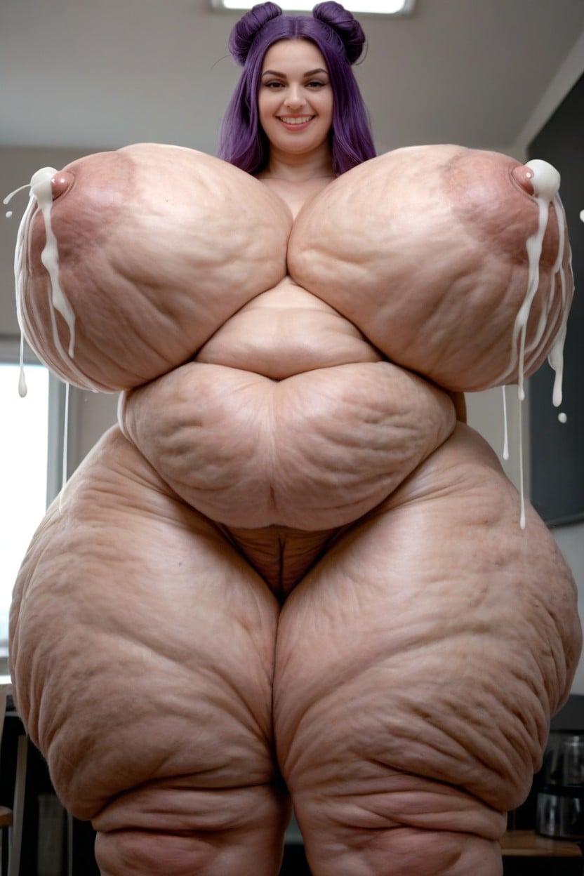 Ssbbw, Hyper Detailed Cellulite On Breasts, Gigantic Overflowing Tits BBW AI Porn
