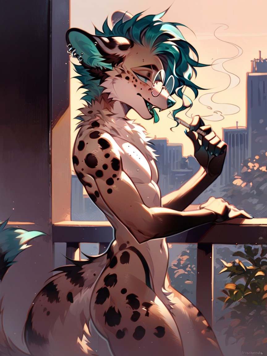 Tired Face , Serval, Fangs Furry AI Porn