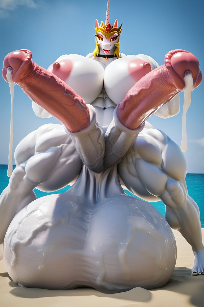 Multi Testicle, Lengthy Foreskin, Horse Furry AI Porn