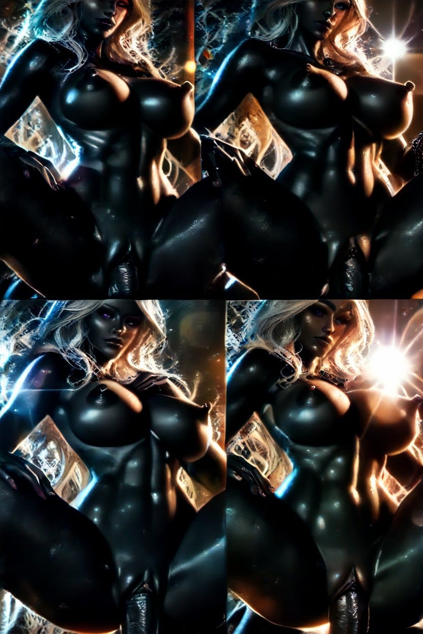 Delicate Figure, Purple Eyes, Chained Hentai AI Porn