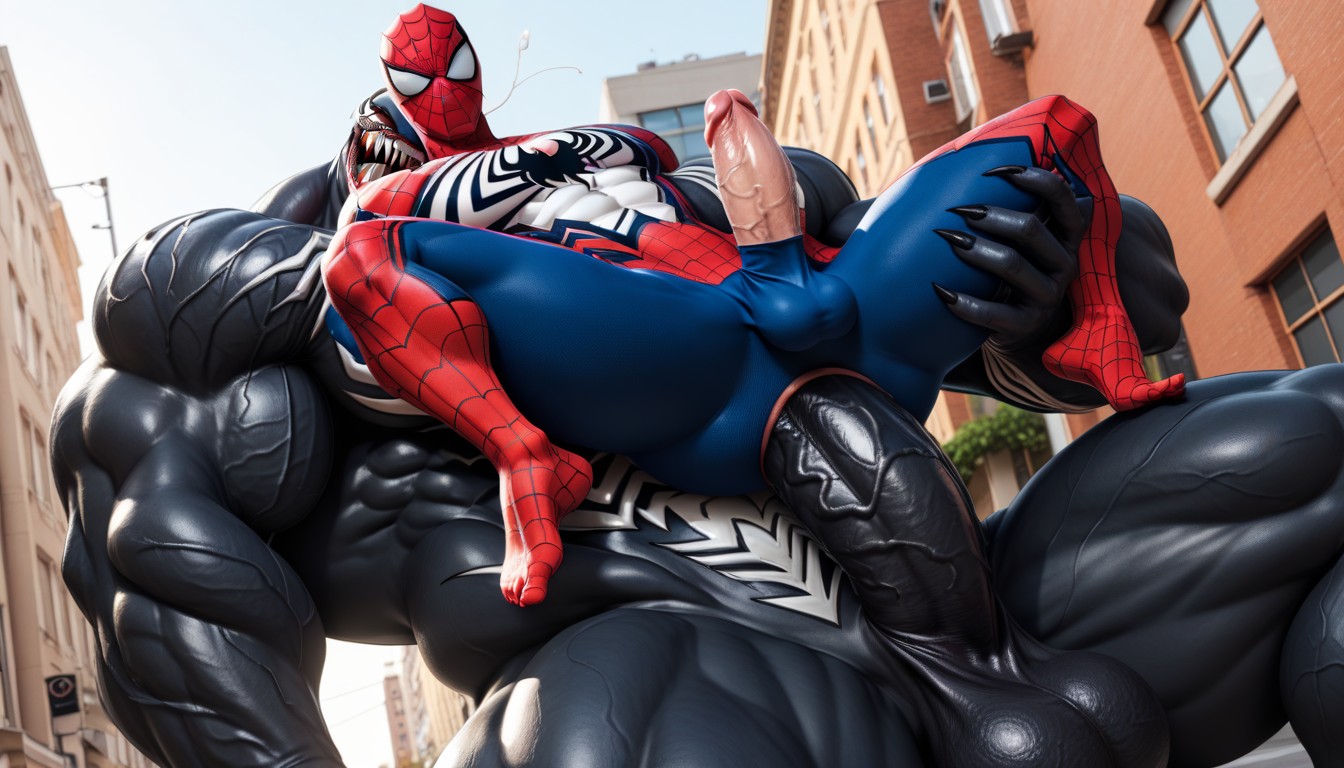 Giant Venom With Extreme Broad Cock Fucks Spiderman Anal, Venom Skin, Fairy Sized Male Spiderman 게이 AI 야짤
