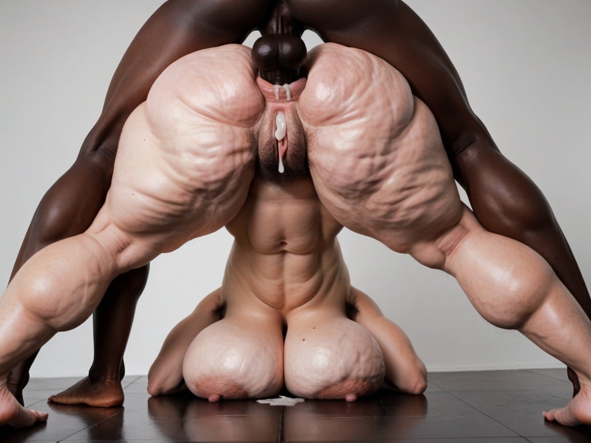 Very Big Buttocks, Armpit Hair, Black Hair AI Porn