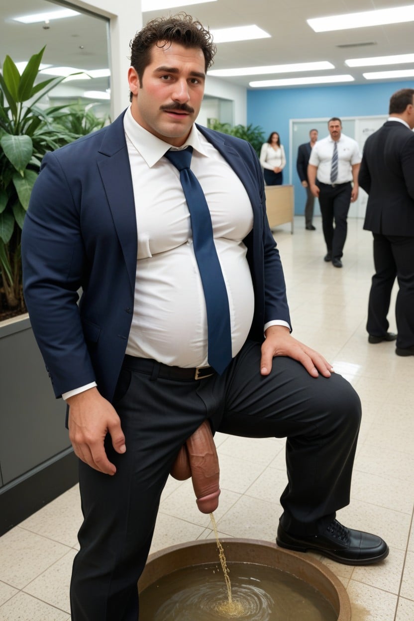 Handsome, Blushing, Modern Interior AI Gay Porn