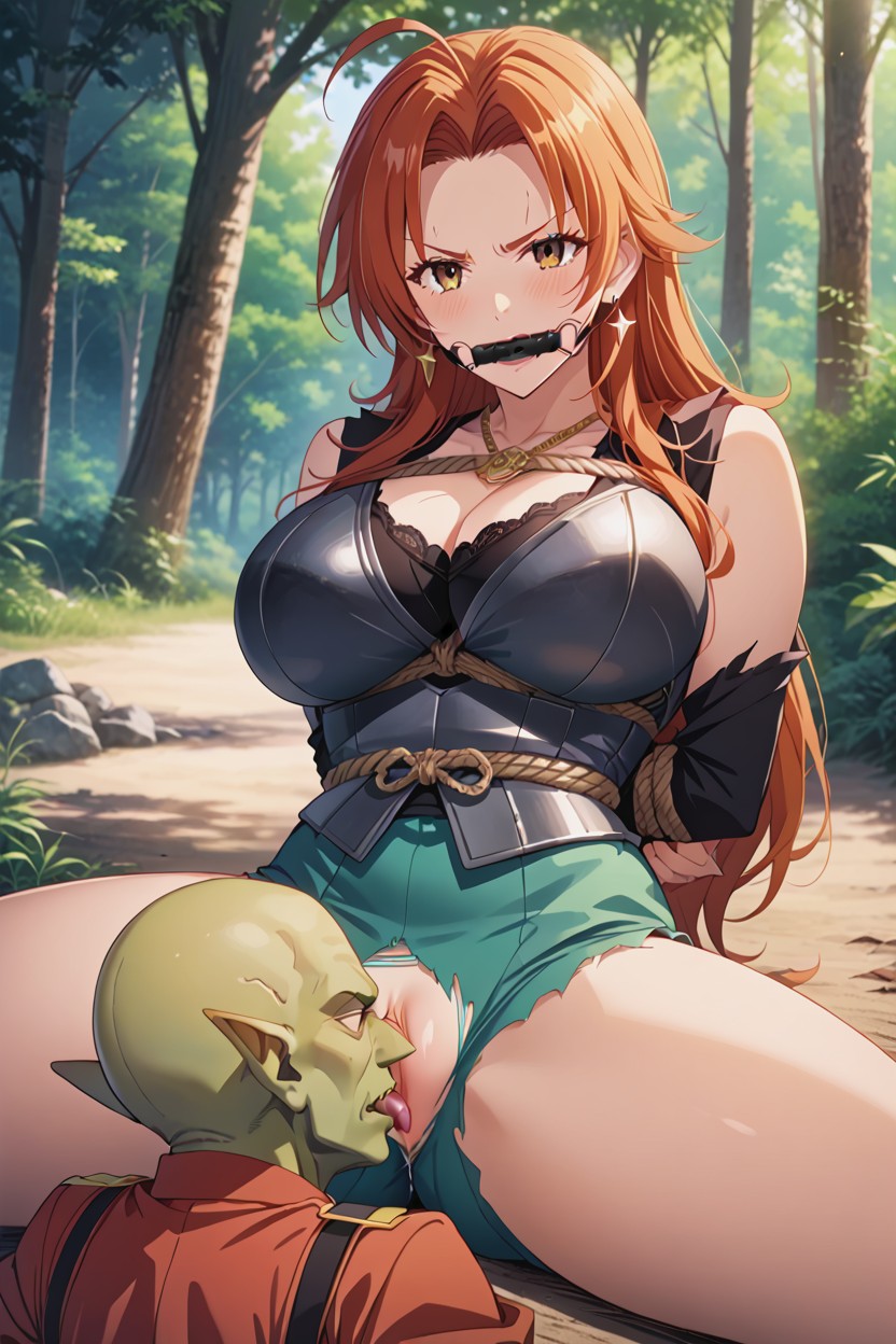 Forest, Female Delia Ketchum From Pokemon, Arms Behind Back Hentai AI Porn