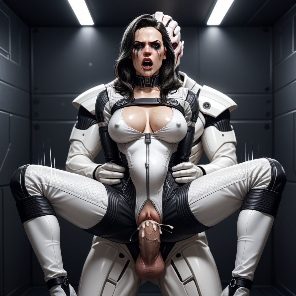 Legs Spread, Creampie, Angry AI Porn