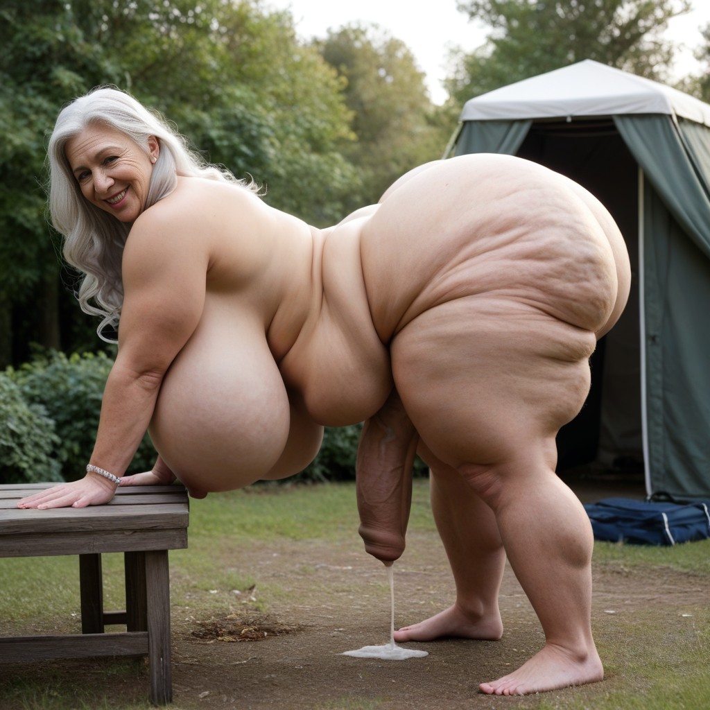 Smelly Body, Long Thinning Gray Hair, Box Fan Blowing On Her AI Porn