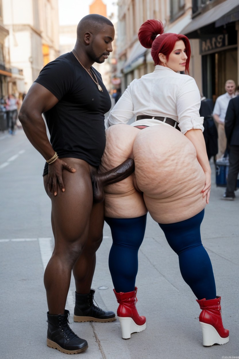 Side View, Massive Ass, Huge Black Cock AI Porn