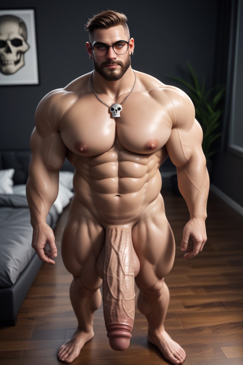 Oiled Skin, Huge Meaty Cocks, One Naked Porno IA gay