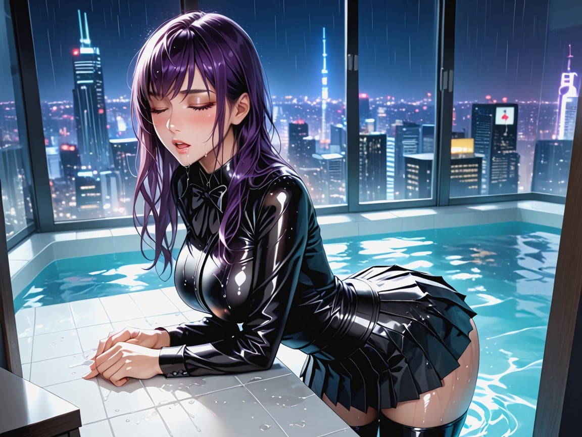 Saeko Busujima, Vaginal Sex, Full Latex Jk Uniform Hentai AI Porn