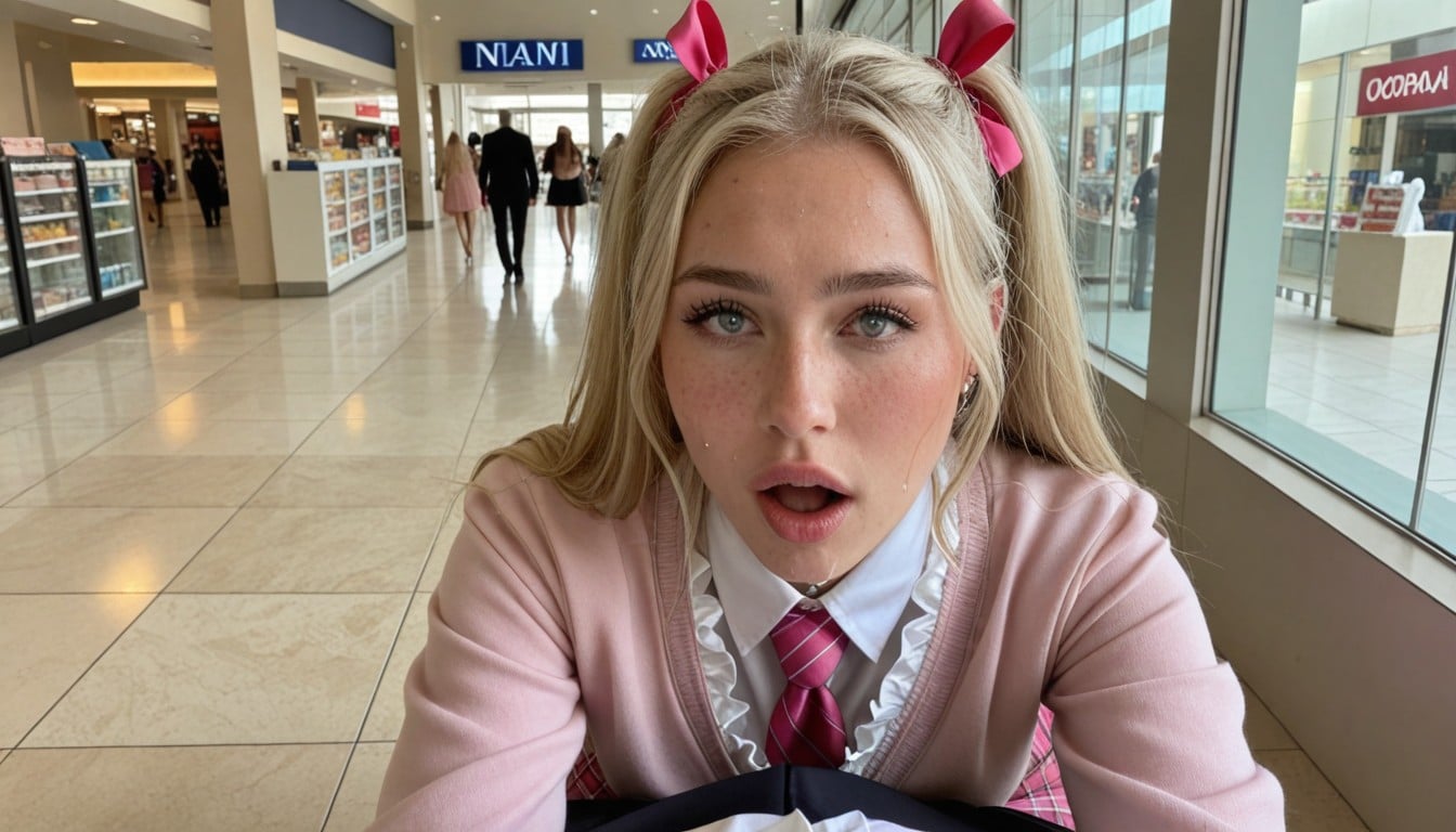 Alluring Facial Features, Yui Ohtsuki, Plain Straight Natural Blonde Hair AI Porn