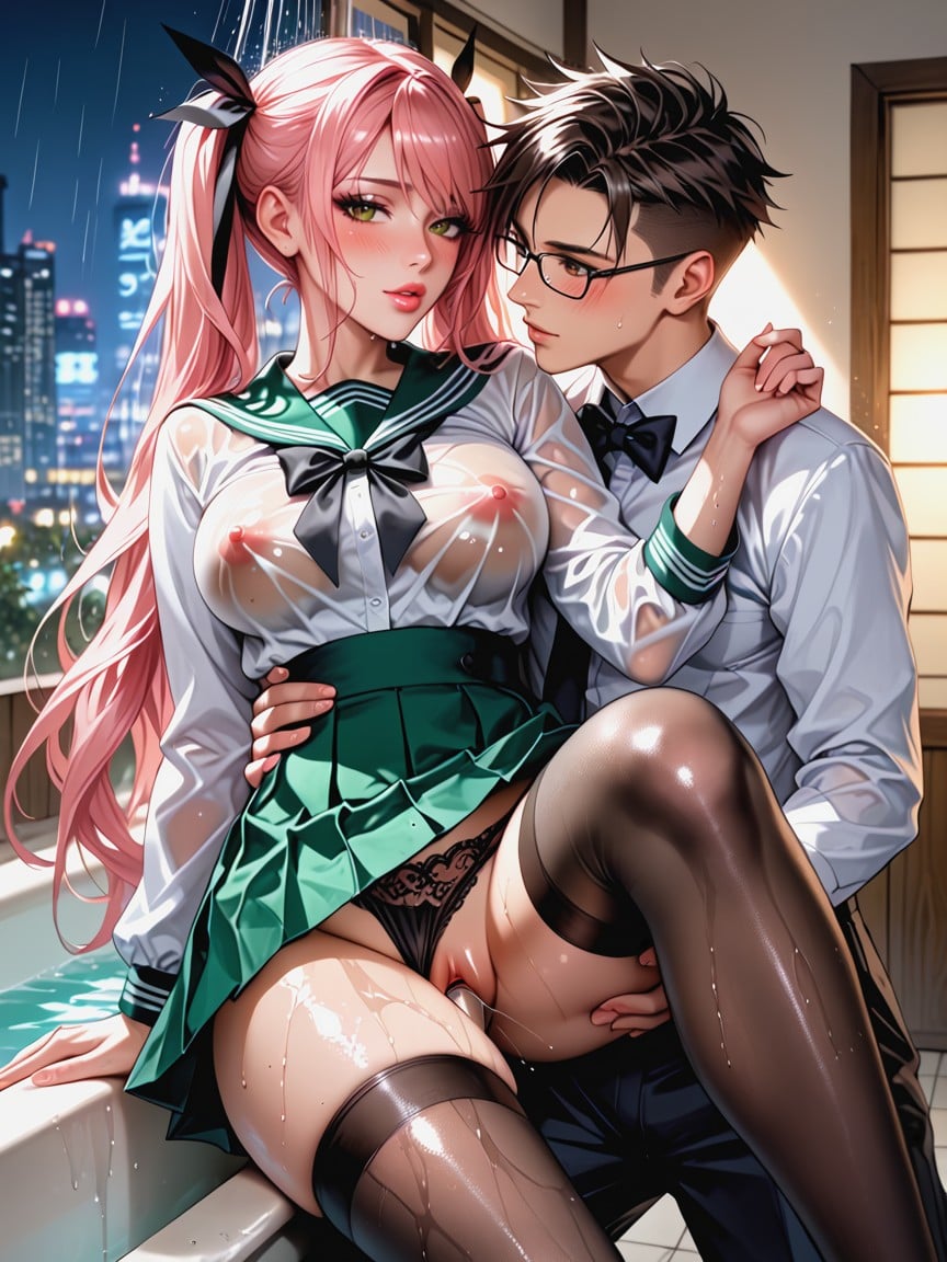 2 People, Massive Amount Of Oil, 25+ Hentai AI Porn
