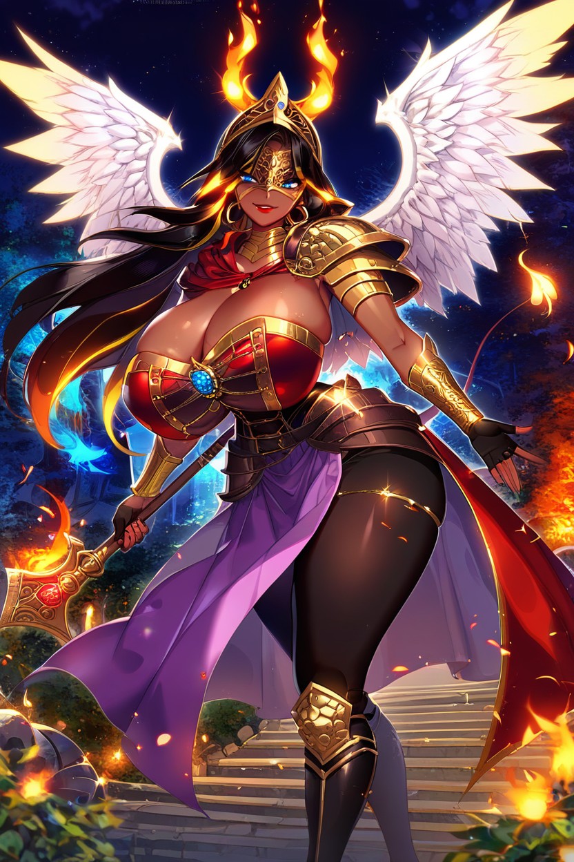 Wide Hips, Black Leg Armor, Huge Ass Ebony AI Porn