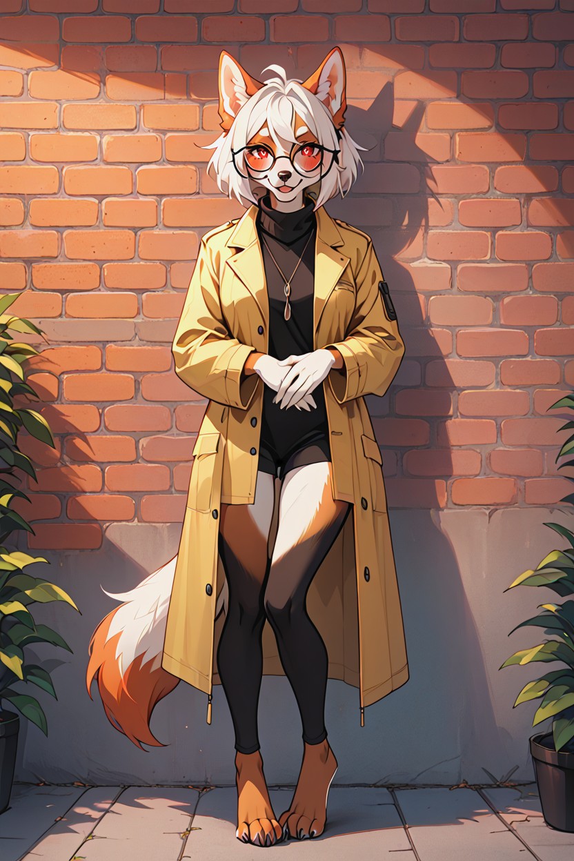 苗條, Smiling, 紅色眼睛 AI獸人黃片