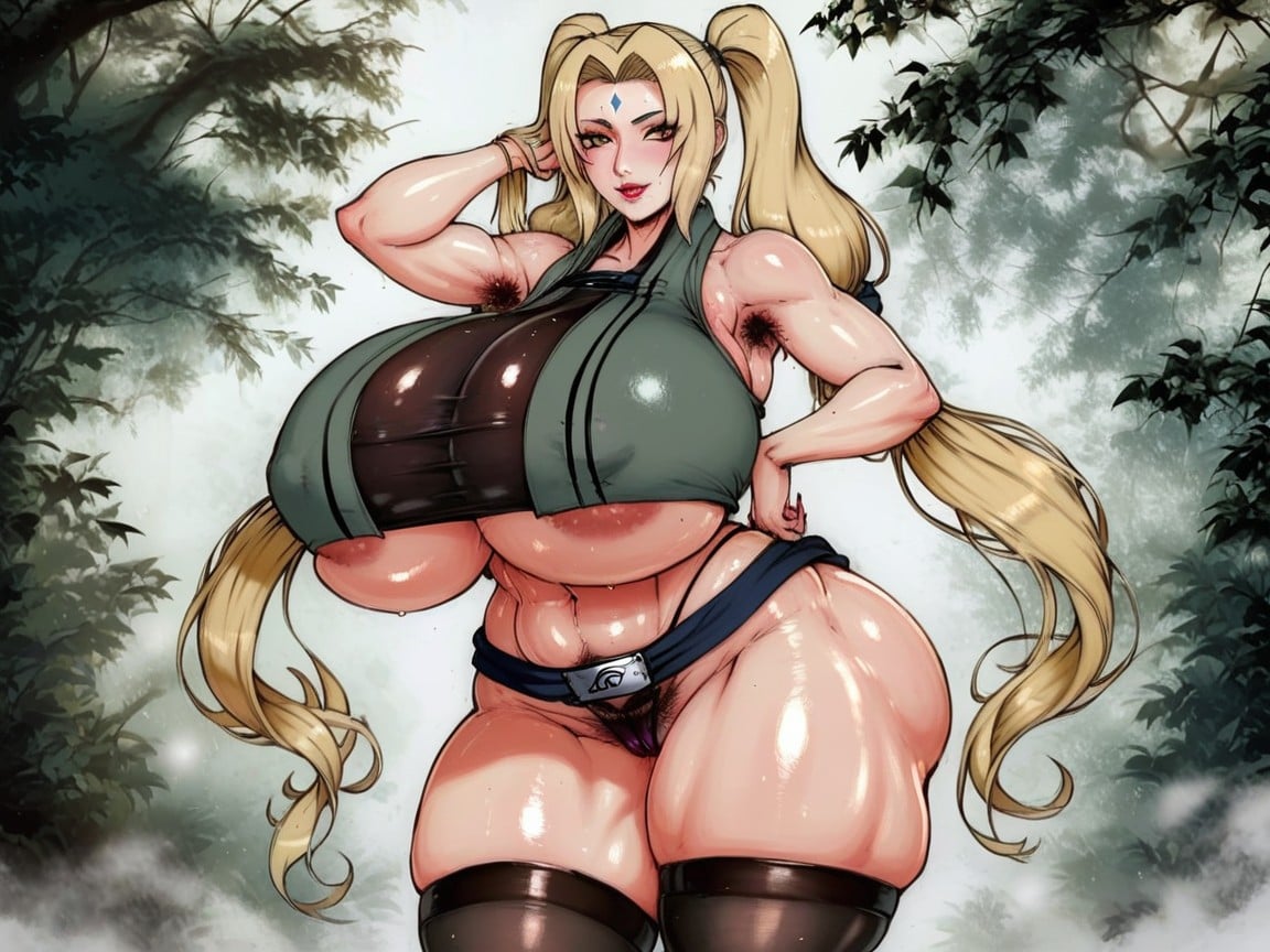 Oiled Skin, Ass Bigger Than Body, Sideboob AI Porn