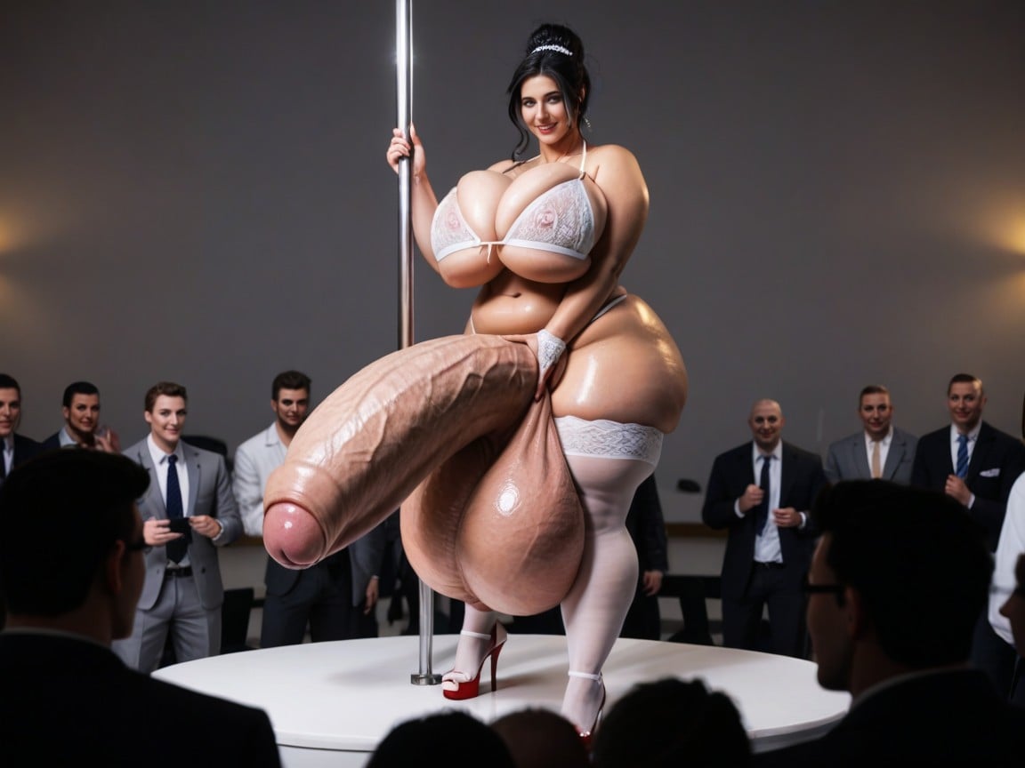 Big Hyper Cock, Foreskin All The Way Up, Foreskin Shemale AI Porn