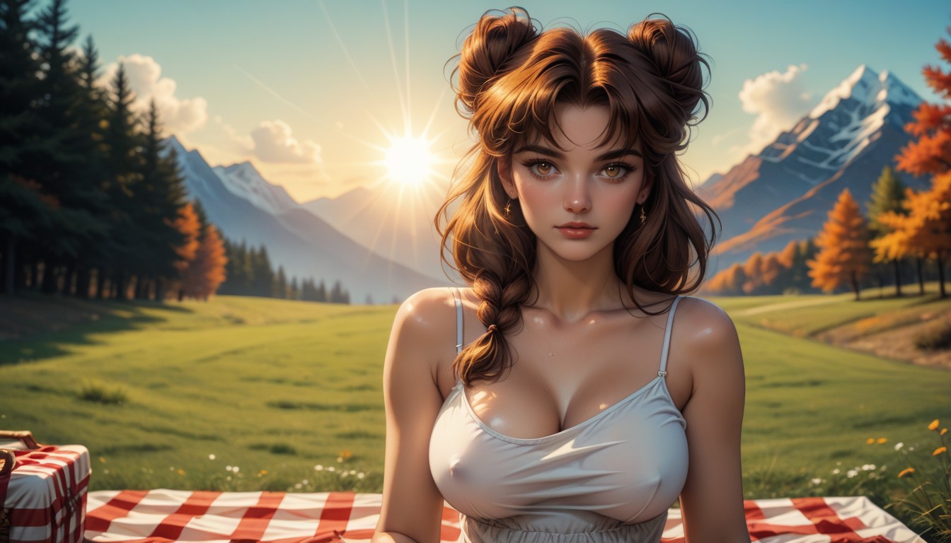 Perky Nipples, Sultry, Soft And Dreamy Atmosphere AI Porn
