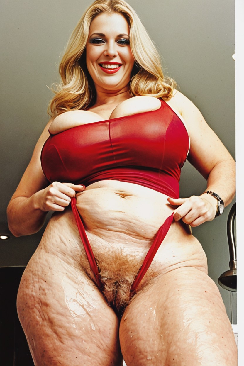 Large Ass, Swimsuit, Blonde Hair AI Porn