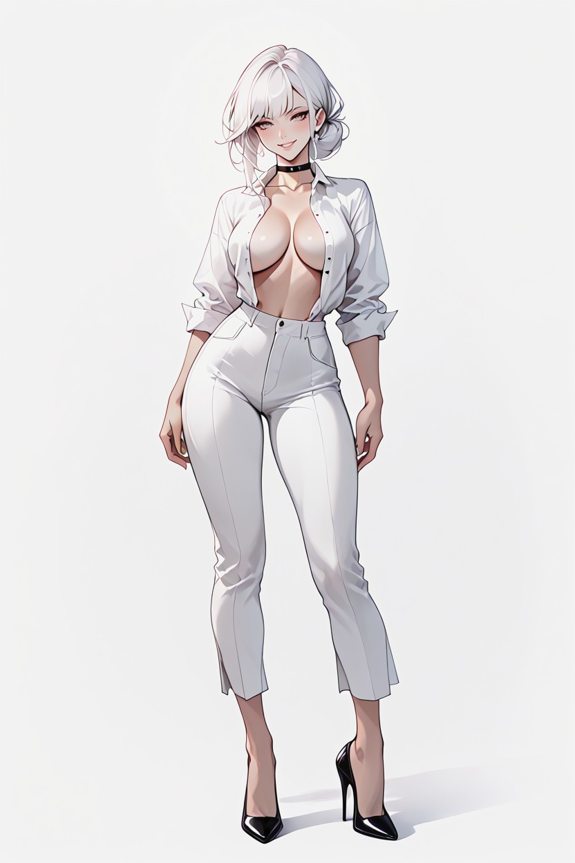 No Black, Rounded Breast, White Hentai AI Porn