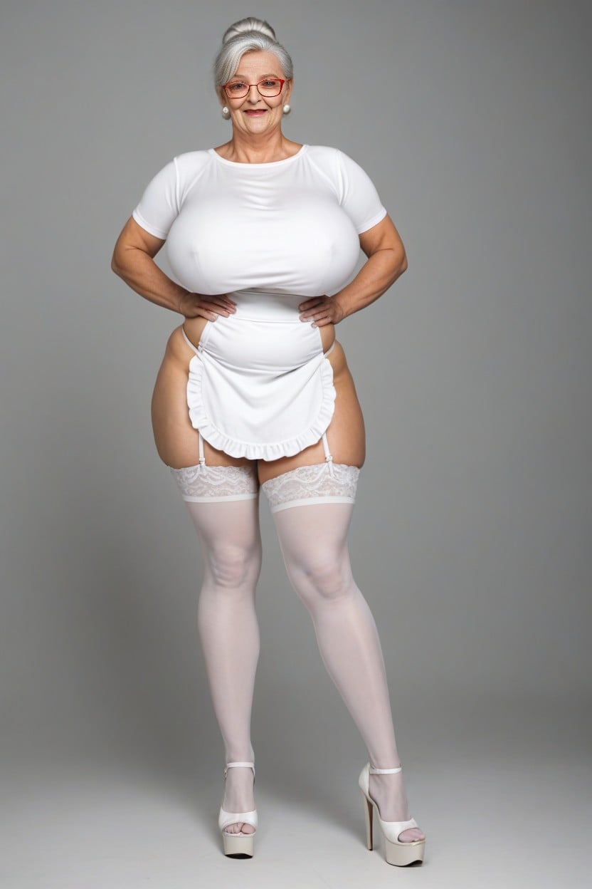 White Stockings, Apron, Cathy Canuck AI Porn