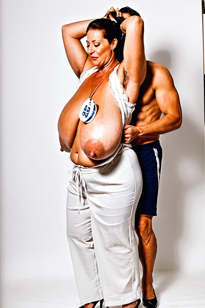 Brazos Arriba, In Milfs Lap, Pulling Her Hair Porno IA