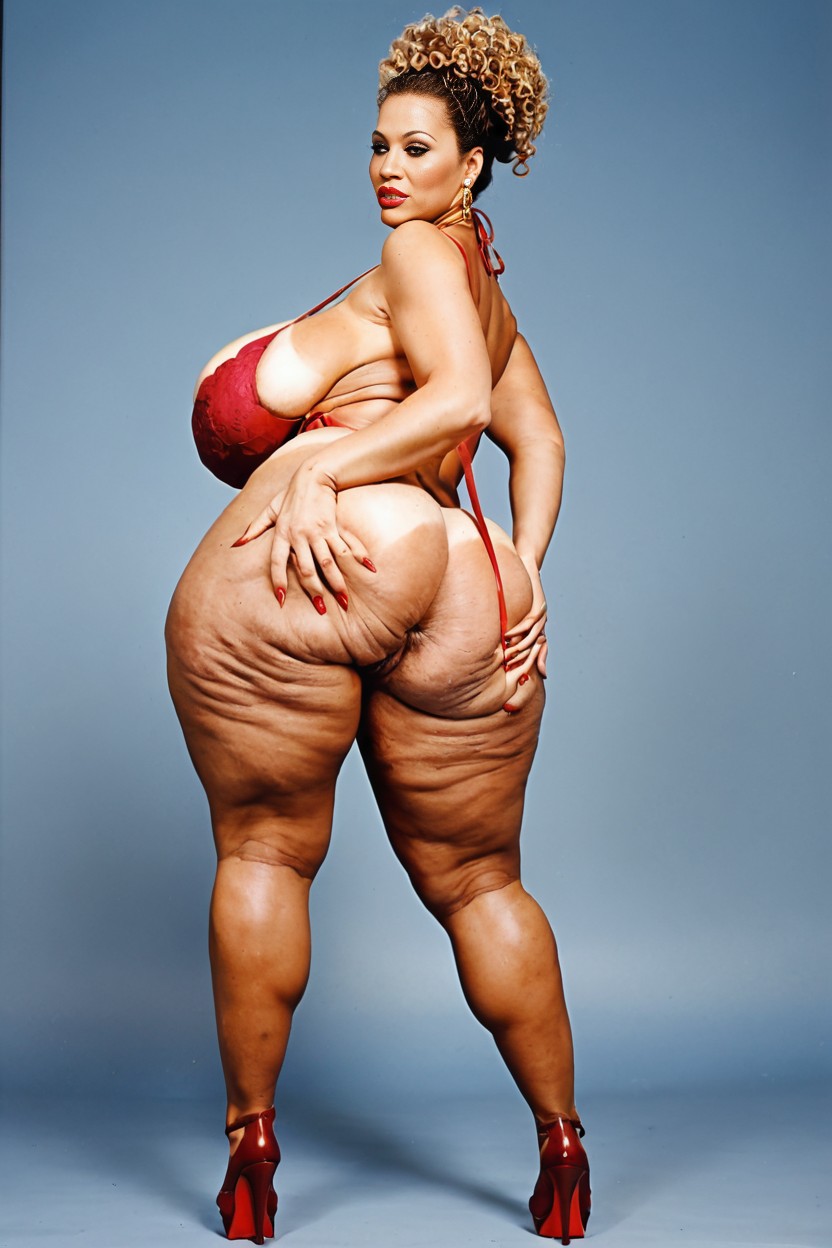 30+, Extremely Large Ass, Permed Hair AI Porn