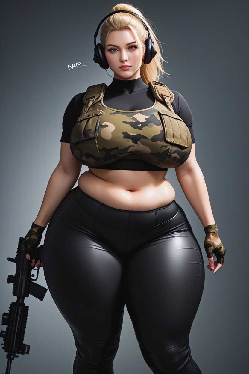 Big Rounded Ass, Tight Waist, Wasp Waist AI Porn