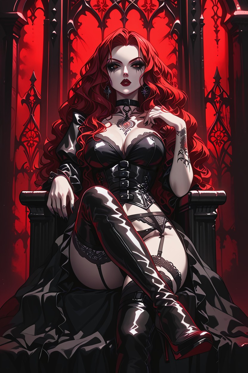 18+, Red Lips, Ultra Detailed Hentai AI Porn